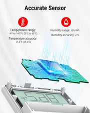 LABART TP357 Digital Hygrometer Indoor Thermometer of 260FT, Bluetooth Thermometer with Smart App